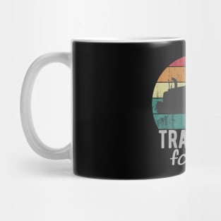 Trawling For Life Retro Trawler Fishing Boat Mug